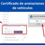 certificado de anotaciones de vehículos