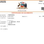 certificado de nacimiento para extranjeros en chile